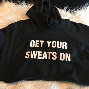 get your sweats on crop sweatshirt